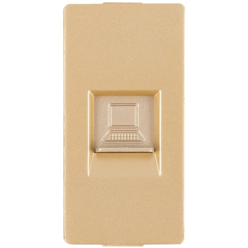 Moduł Gniazdko Złącze Komputerowe RJ 45 kat 5e Złote do Ramek