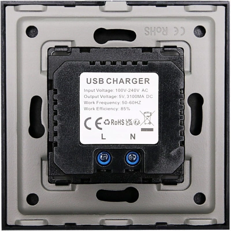 Podwójna Ładowarka USB Typ A+A 3.1A Czarna MIUUN