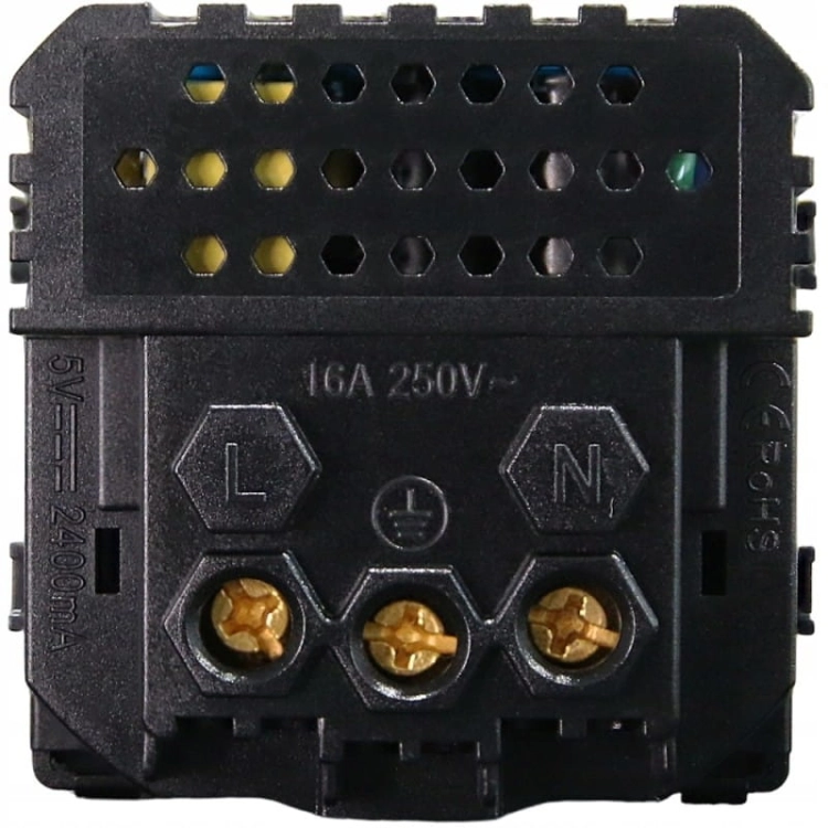 Gniazdo z Bolcem + Gniazdo USB A + C Zestaw z Ramką PCV