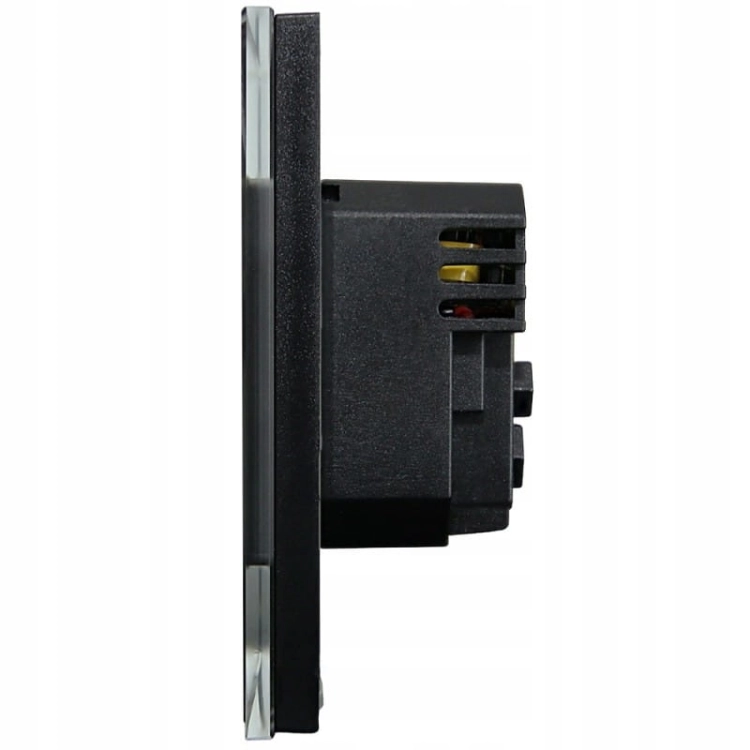 Gniazdo Szklane Kontakt + 2 x USB A+C 2.4A Czarne