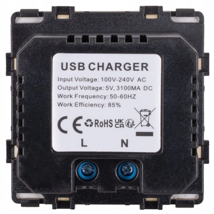 Moduł Podwójna Ładowarka USB Typ A+A 3.1A Złota do Ramek