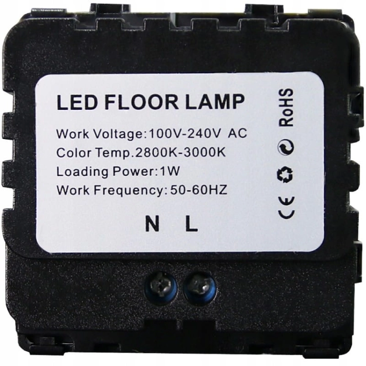 Lampka LED Podłogowa Schodowa Ścienna Czarna Zestaw z Ramką PCV