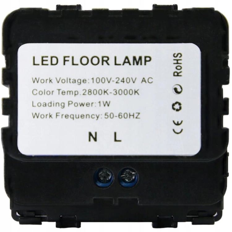 Lampka LED Podłogowa Schodowa Ścienna Biała Zestaw z Ramką PCV