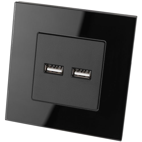 Podwójna Ładowarka USB Typ A+A 3.1A Czarna MIUUN
