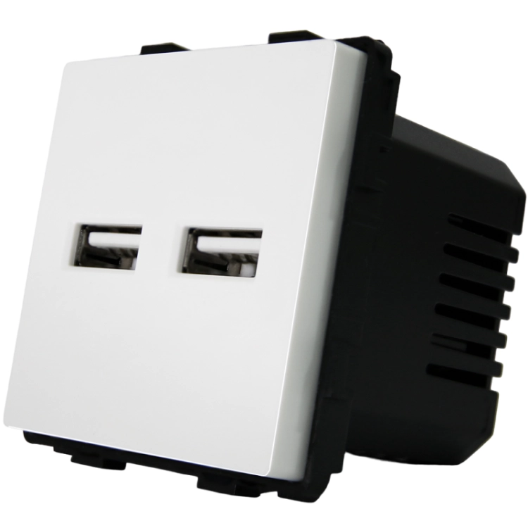 Moduł Podwójna Ładowarka USB Typ A+A 3.1A Biała do Ramek MIUUN
