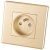 Gniazdo Złote z Bolcem Uziemieniem Zestaw z Ramką PCV