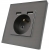Gniazdo Gniazdko Szklane Szare + Podwójna Ładowarka USB Typ A+A 2.4A