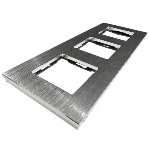 Ramka Aluminiowa Potrójna Trzykrotna Srebrna