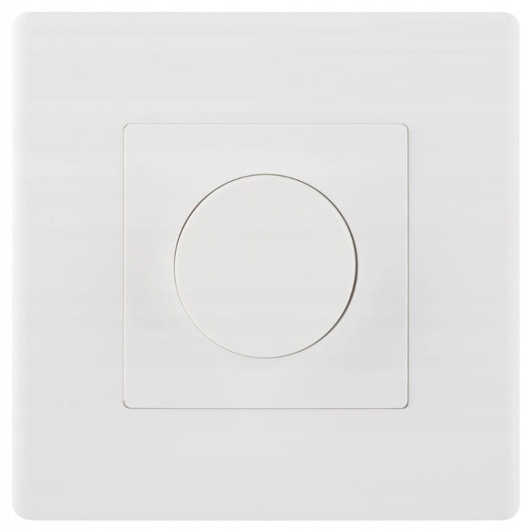 Włącznik Ściemniacz Światła Mechaniczny Biały Zestaw z Ramką PCV