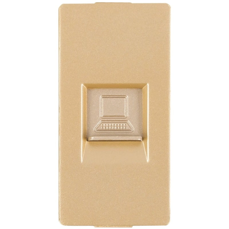 Moduł Gniazdo Komputerowe RJ 45 kat 6 Złote do Ramek
