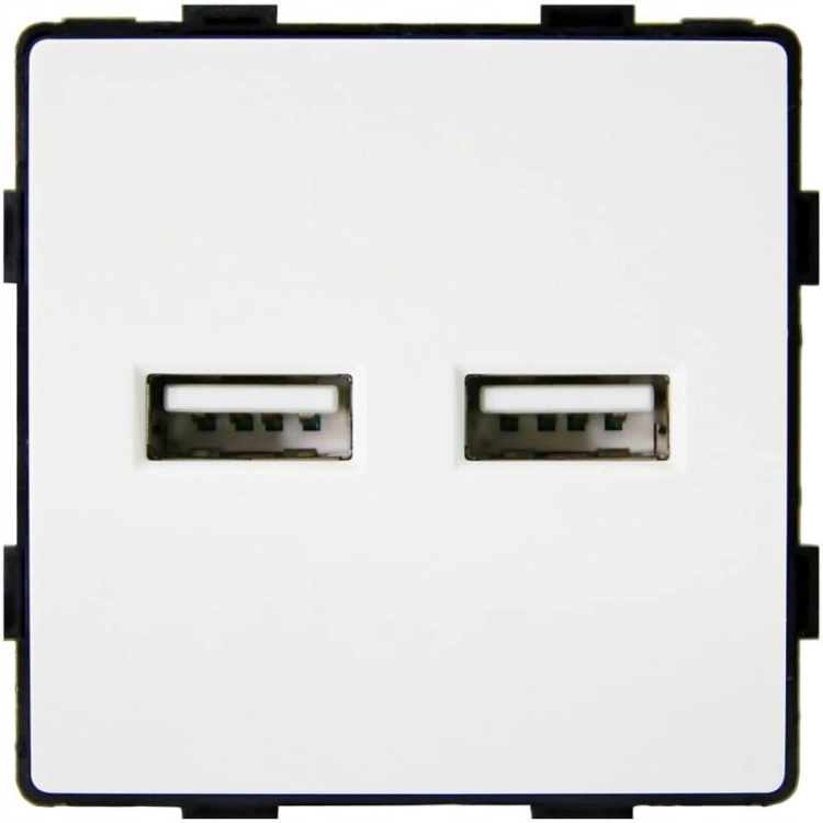 Moduł Podwójna Ładowarka USB Typ A+A 3.1A Biała do Ramek MIUUN
